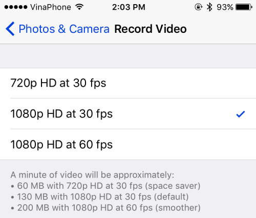 iphone 6s- how to change vidoe recording setting 3